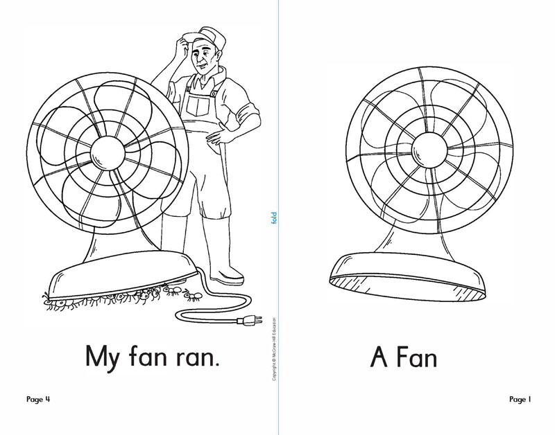 Coloring page: M fan ran and a fan